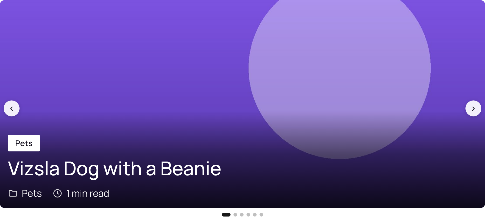 A hero slider with the headline over the image